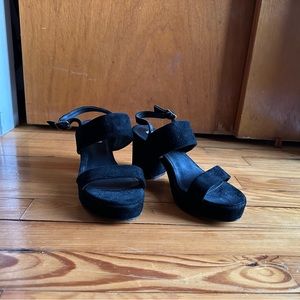 Chunky black sandals